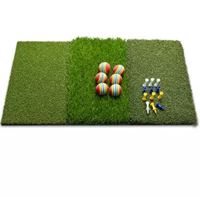 16x25 Tri Turf Golf Mat - 3in1 Foldable Portable Premium Realistic Turf