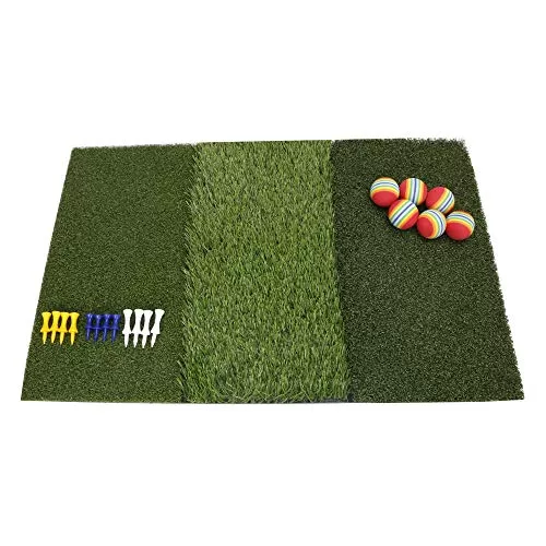 16x25 Tri Turf Golf Mat - 3in1 Foldable Portable Premium Realistic Turf