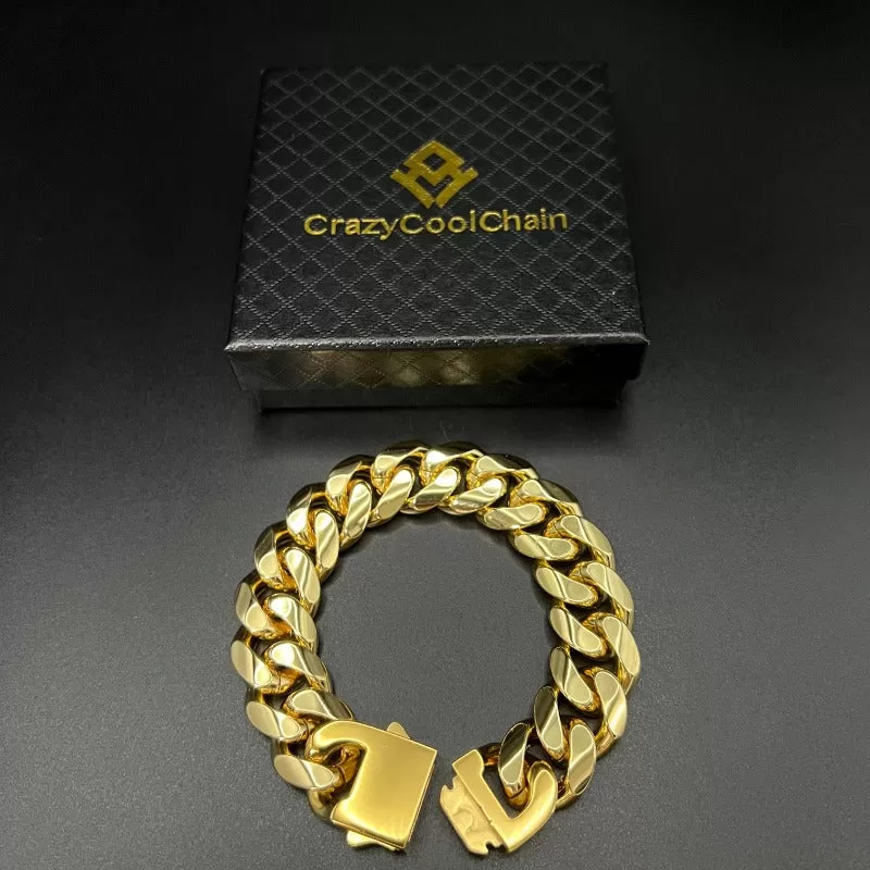 18mm Cuban Bracelet (Push Button)