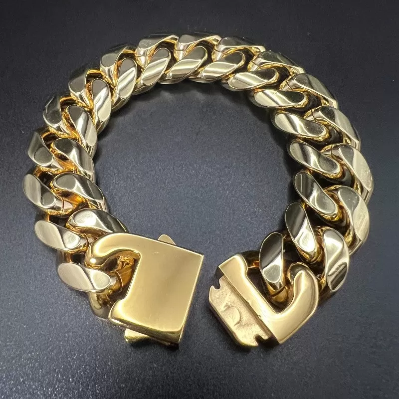 18mm Cuban Bracelet (Push Button)