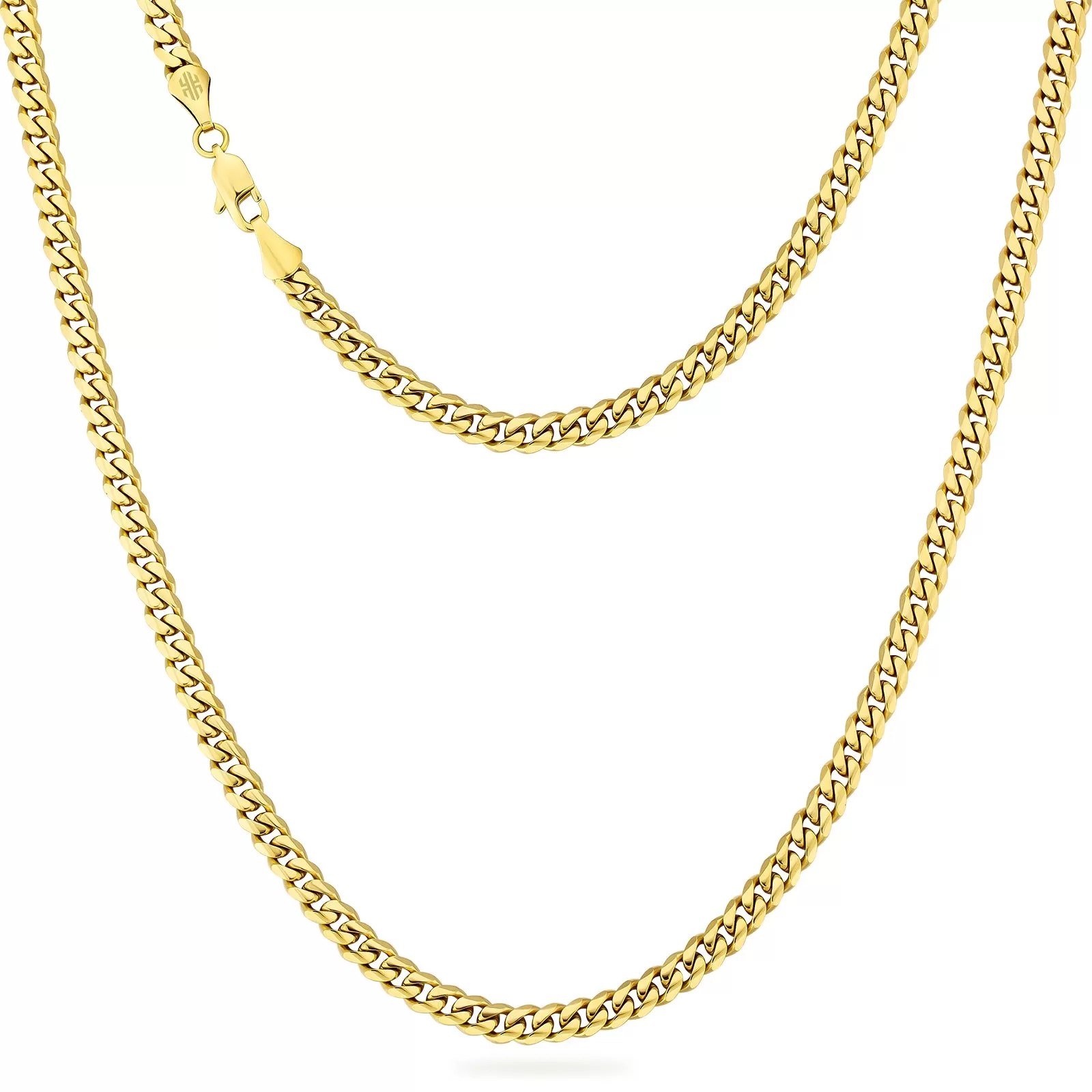 5mm 14K Gold/White Gold 6-sided Cuban Chain Diamond Cut