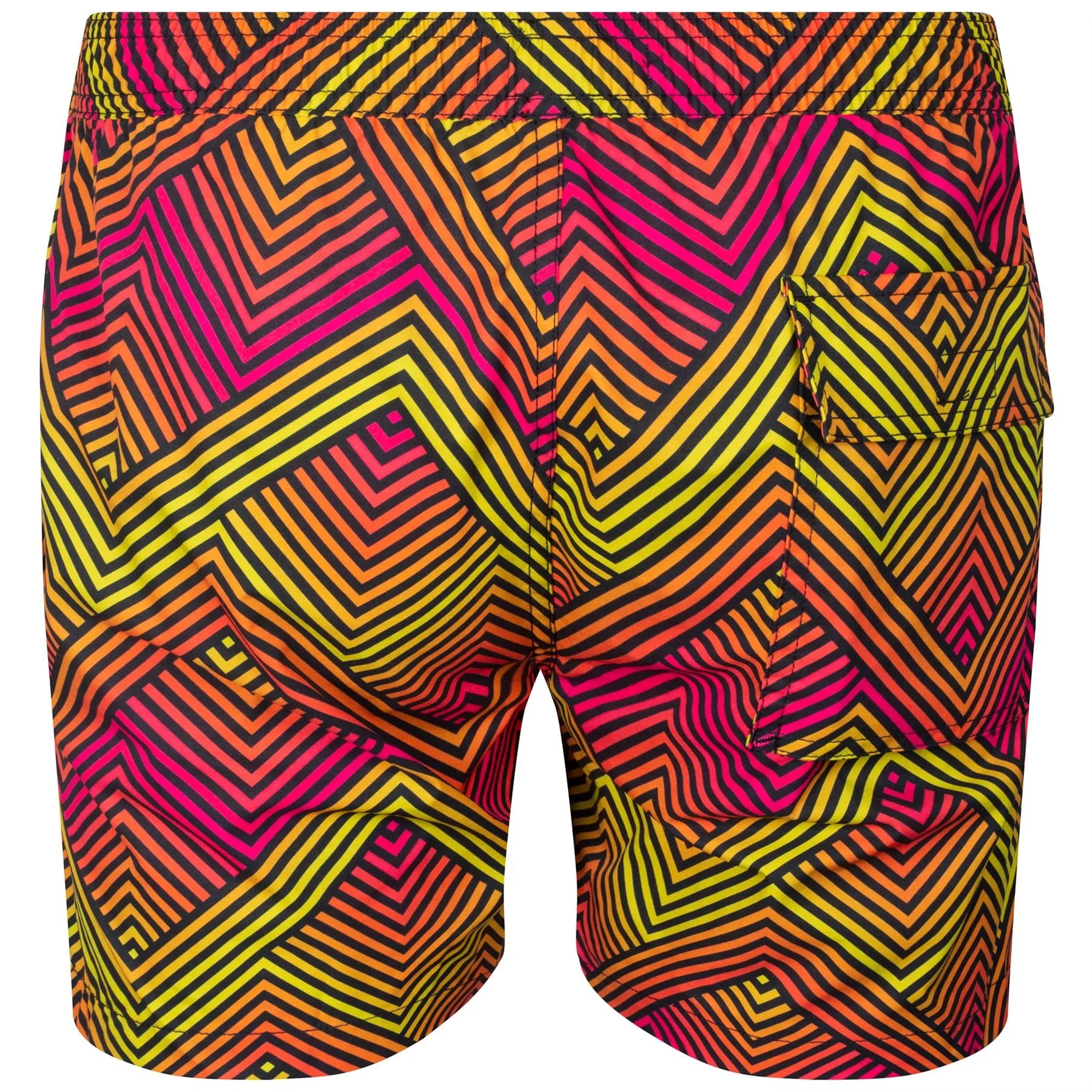 Adrian Chevron Swim Trunks Neon Pink