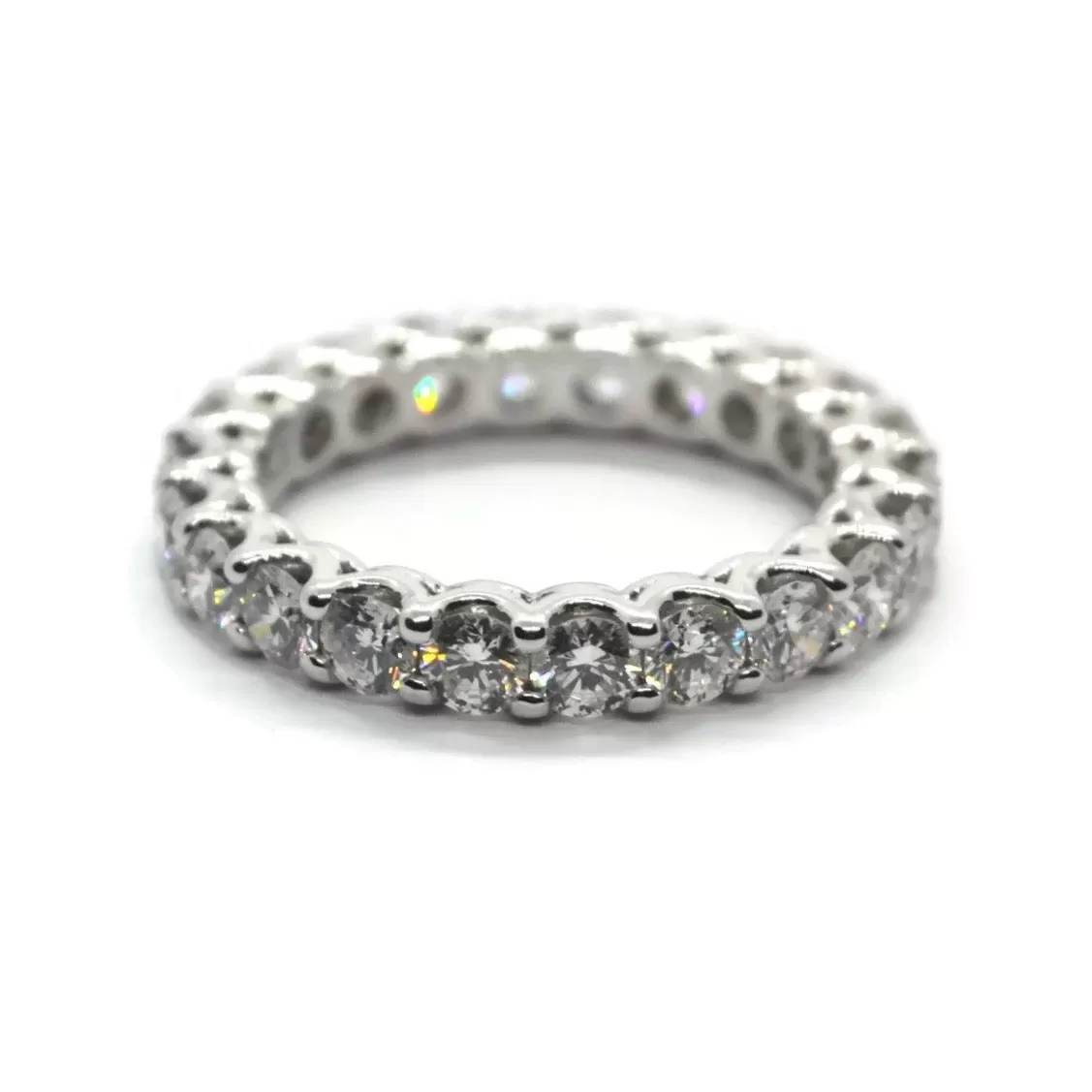 AFJ Diamond Collection - Eternity Band Ring with Round Diamonds 2.23 carats, Platinum