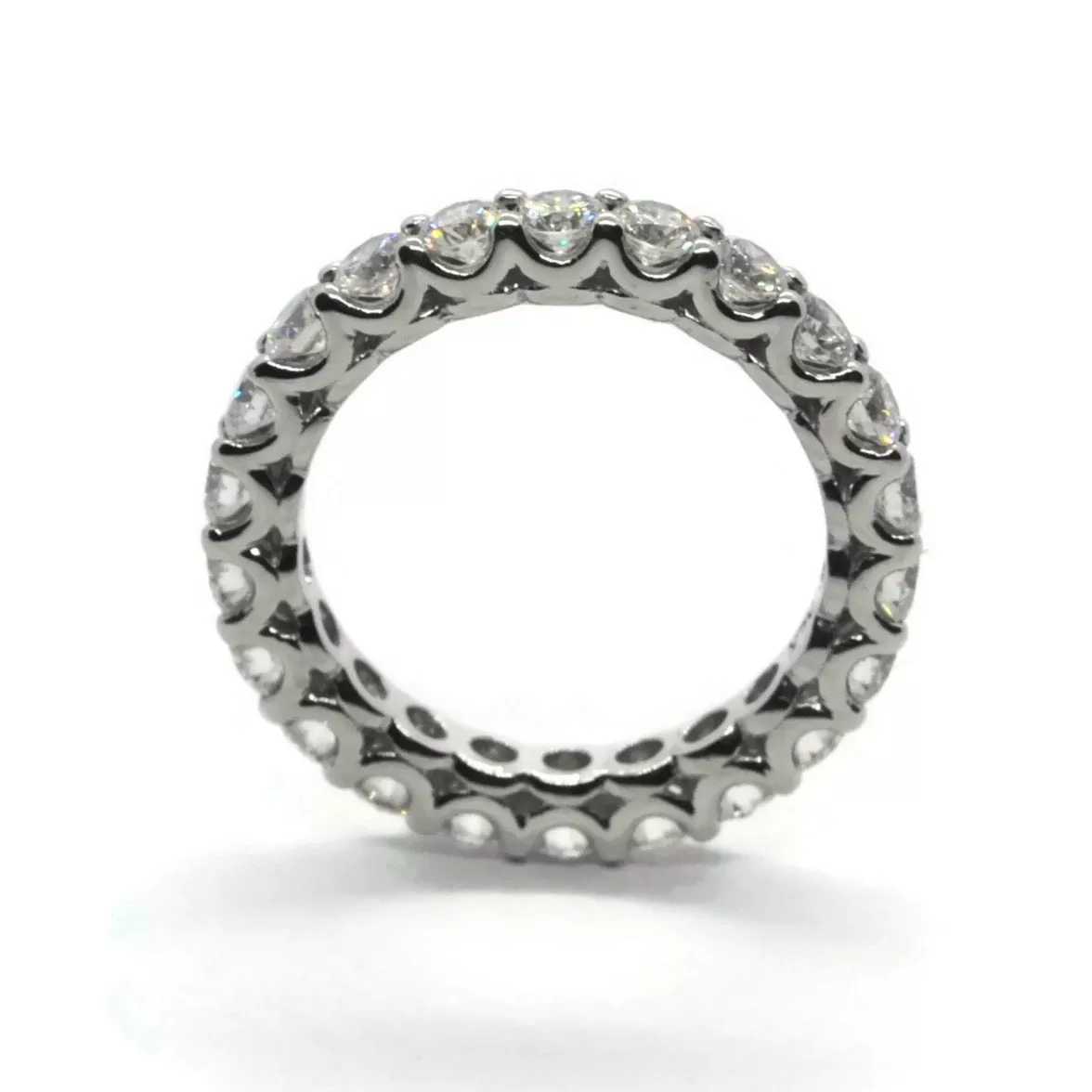 AFJ Diamond Collection - Eternity Band Ring with Round Diamonds 2.23 carats, Platinum