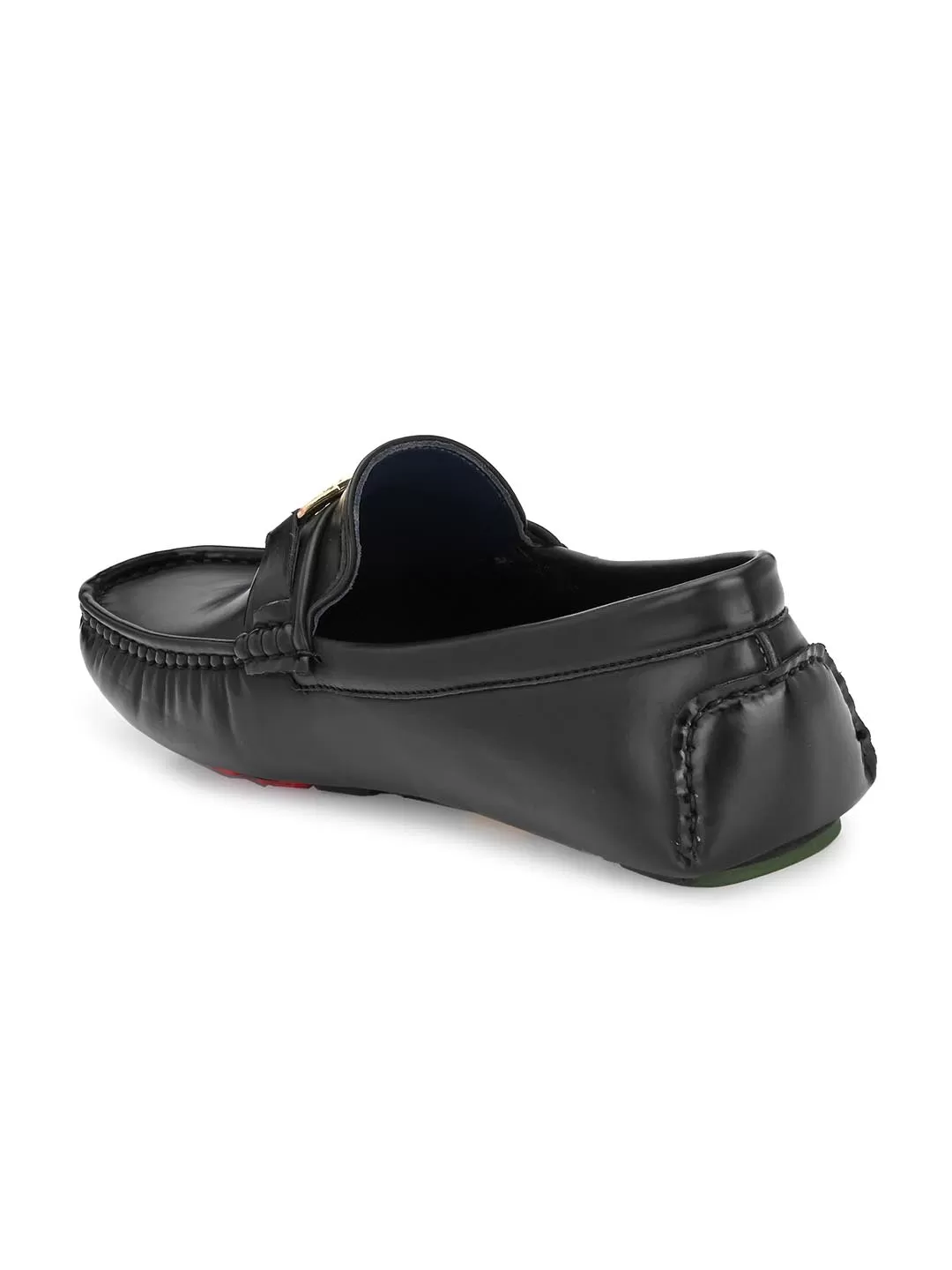 Alberto Torresi Creaseless Burnish Alpha Diver Black Loafers For Men