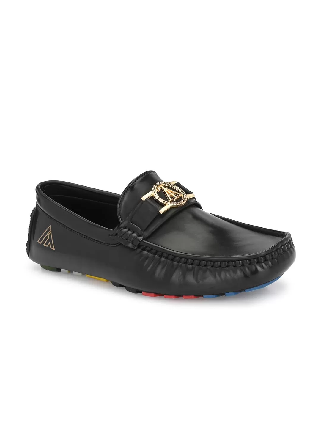 Alberto Torresi Creaseless Burnish Alpha Diver Black Loafers For Men