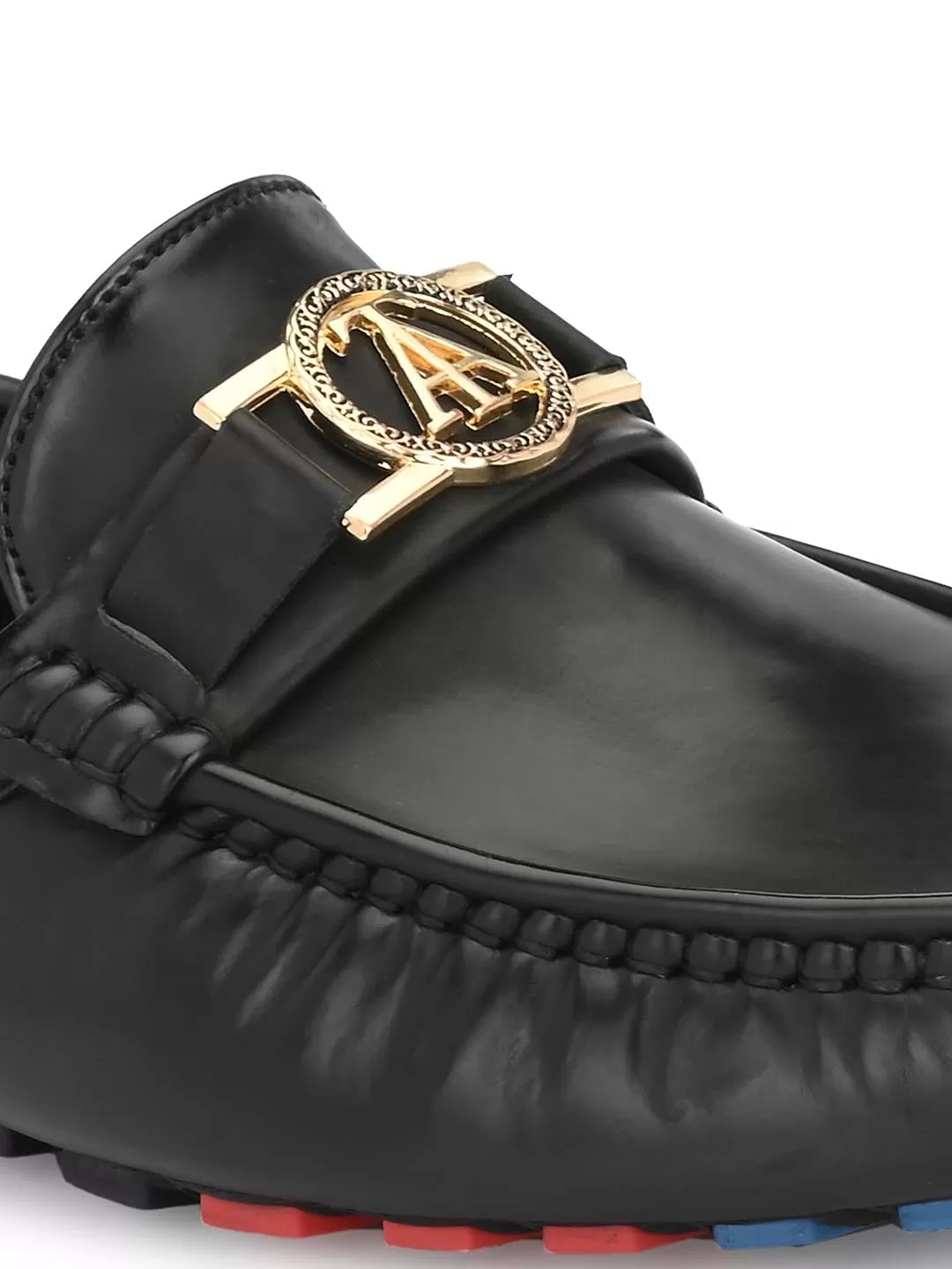 Alberto Torresi Creaseless Burnish Alpha Diver Black Loafers For Men