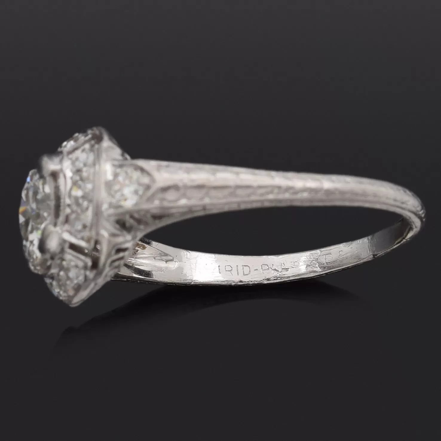 Antique Art Deco Platinum 0.95 TCW Diamond Band Ring Size 5.25