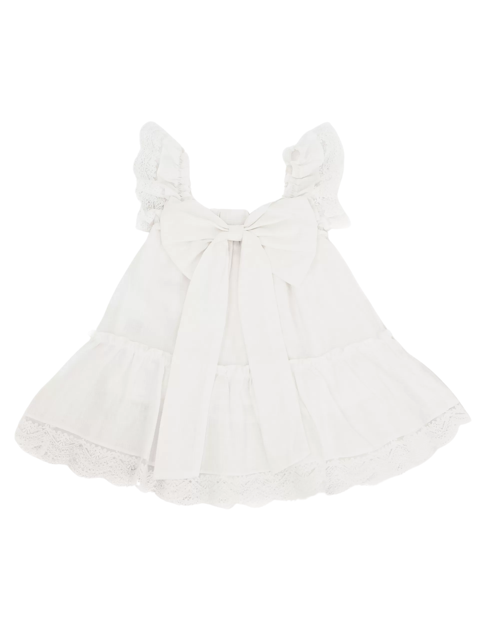 Areta Linen Special Occasion Dress - White