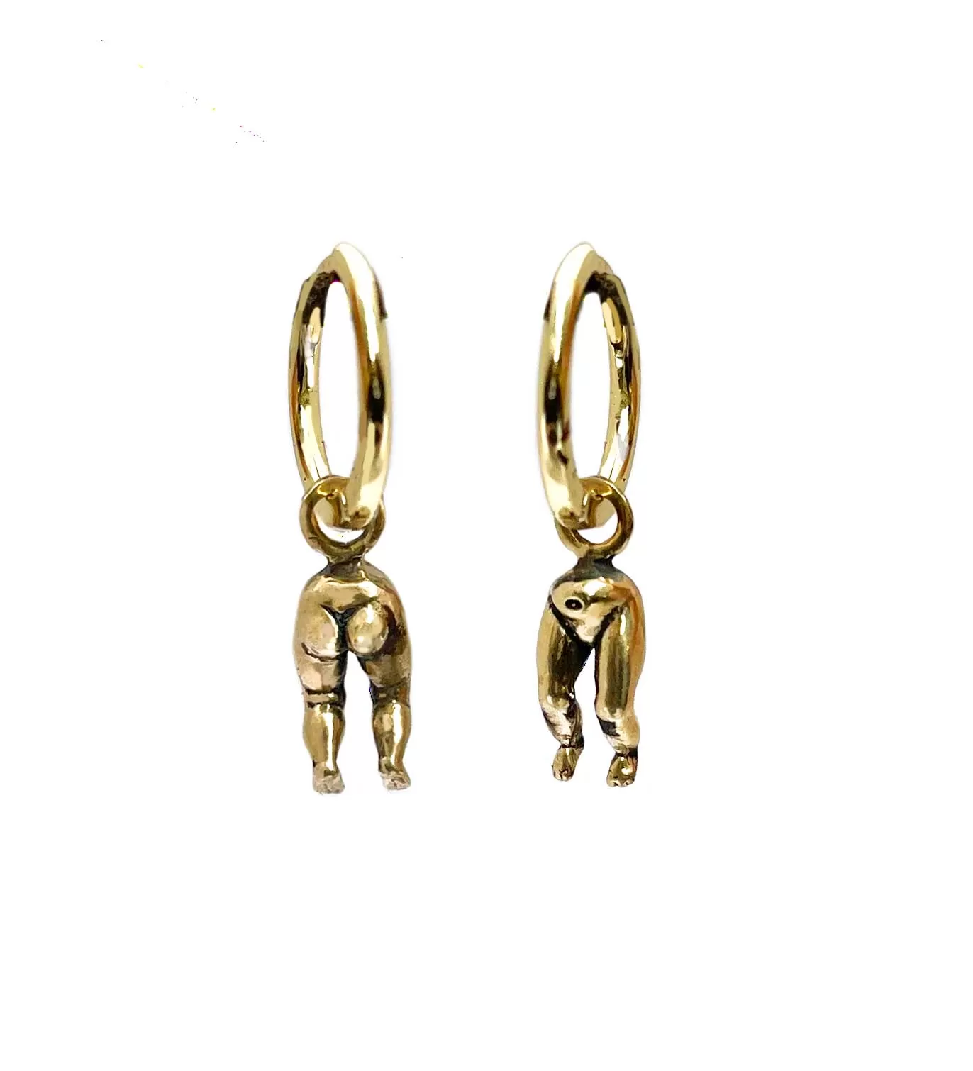 Baby Doll Bottom Hoop Earrings Ready to Ship