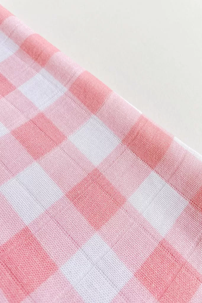 Bamboo Swaddle - Pink Gingham