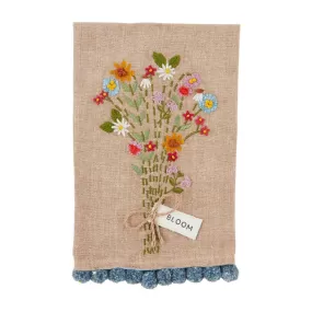 Bloom Embroidered Floral Towel