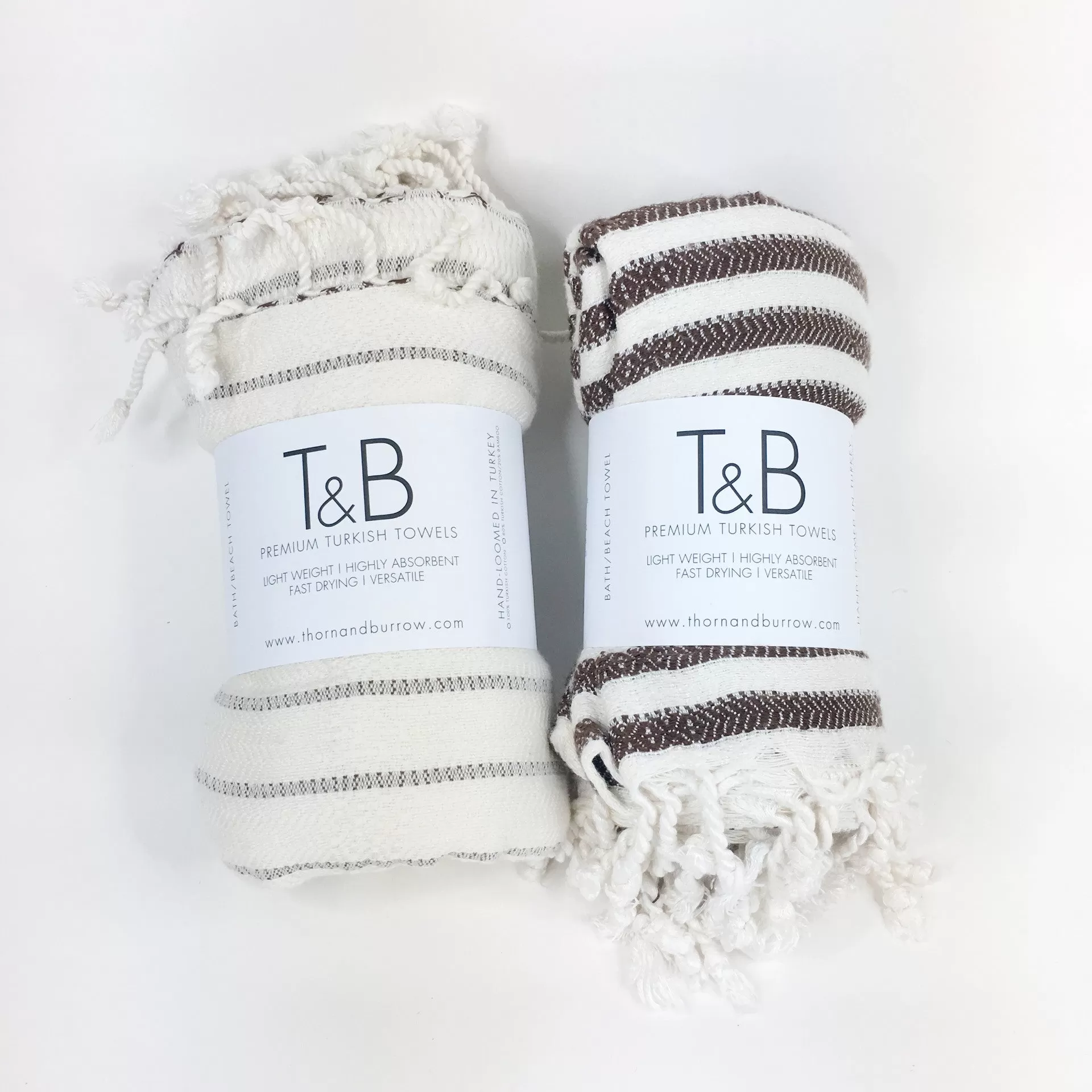 Brown Bamboo & Cotton Turkish Towel