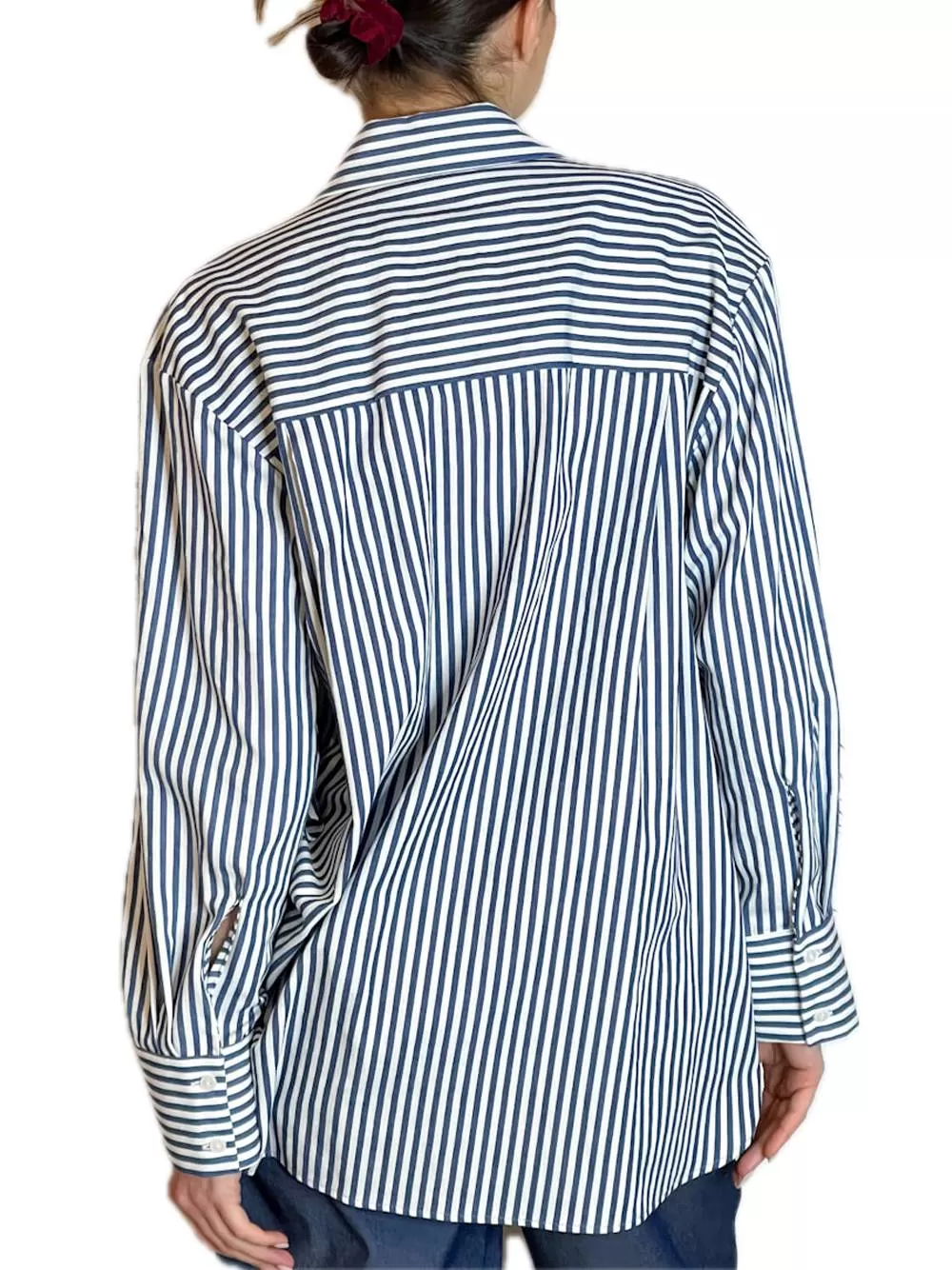 Camicia Over Rigata - Blue