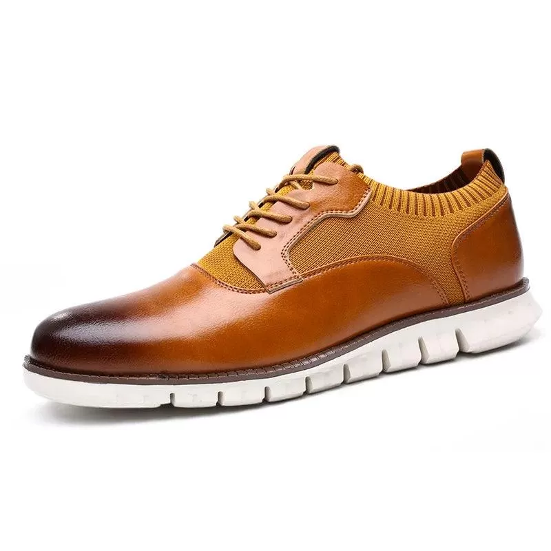 Comfortable Leather Breathable Sneakers - Men's Casual Shoes KZ255