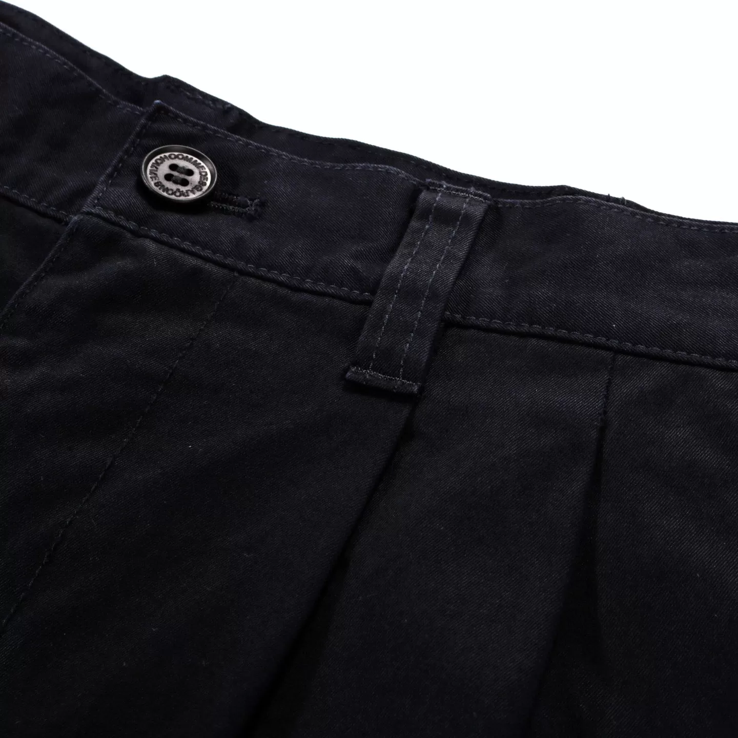 COMME DES GARCONS HOMME P010 CROPPED WIDE PANT NAVY