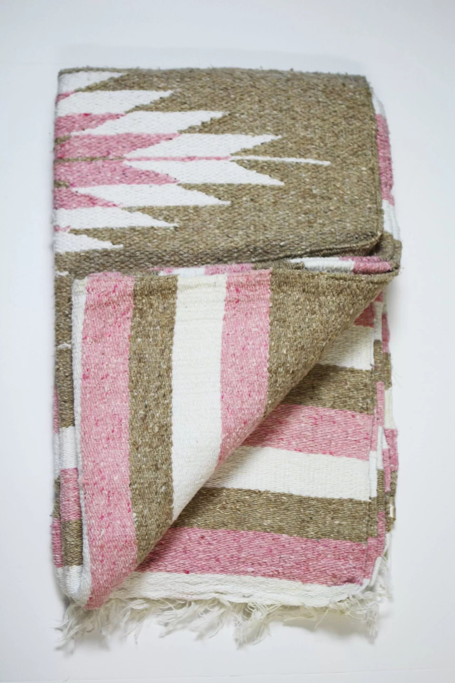 Diamante Blanket- Pink/Tan/White