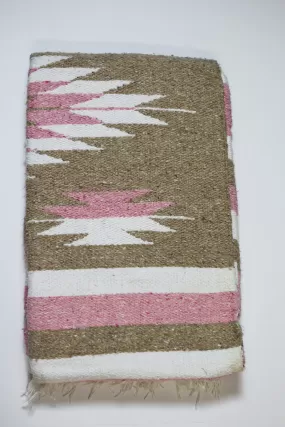 Diamante Blanket- Pink/Tan/White