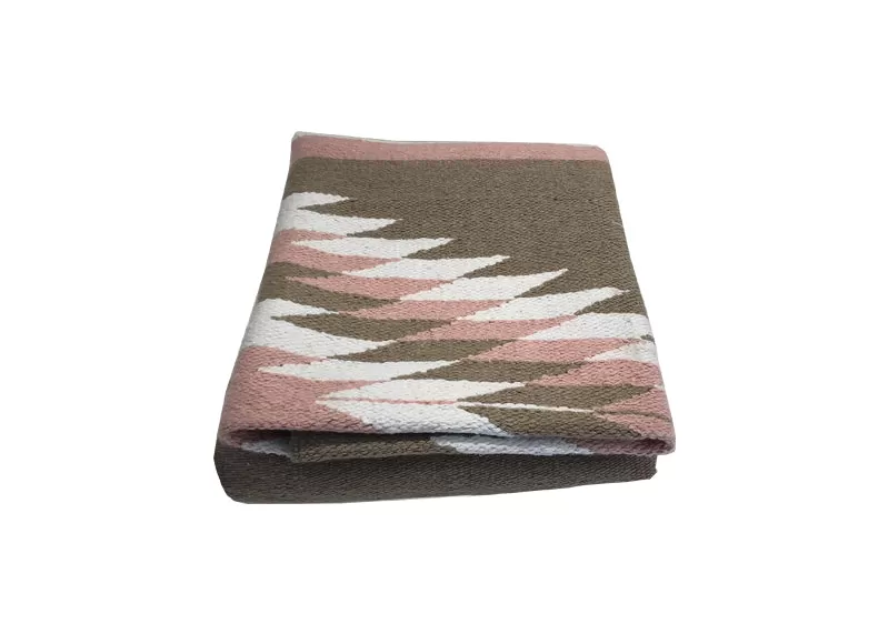 Diamante Blanket- Pink/Tan/White