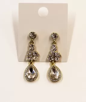 Diamante Cluster Earrings