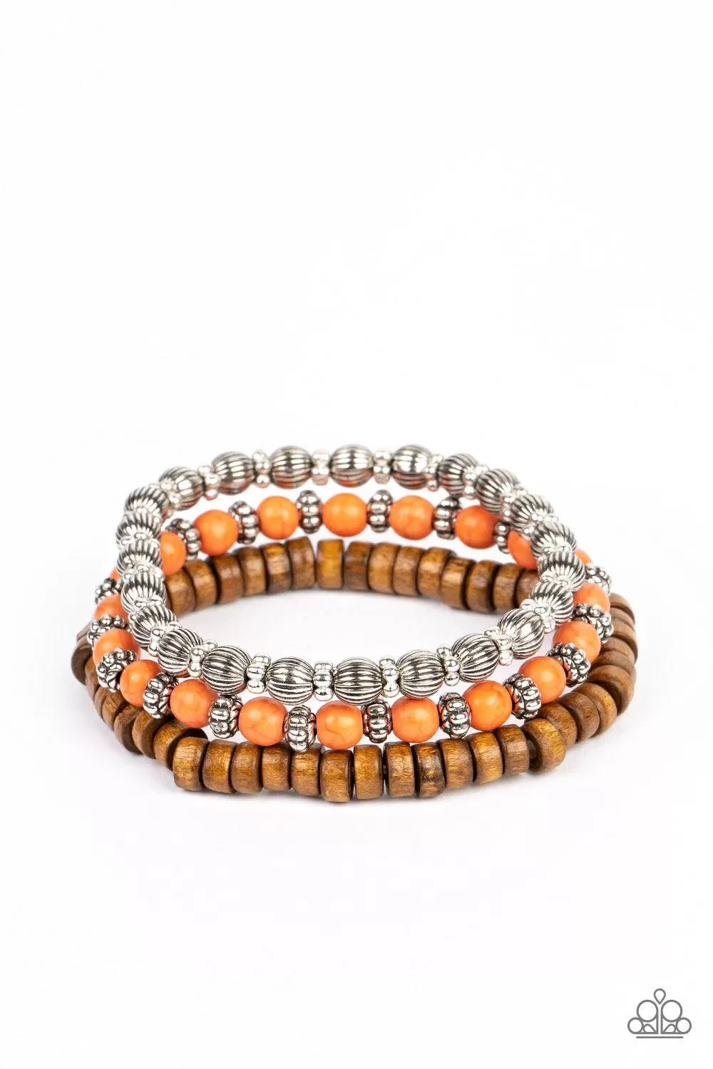 ESCAPADE Route Orange Bracelet - Paparazzi Accessories