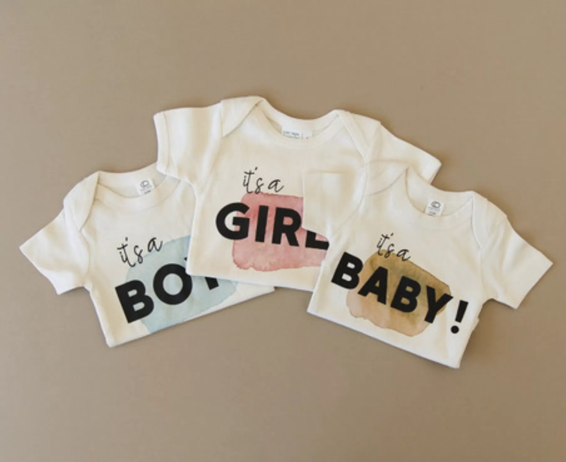 Gender Reveal Organic Baby Bodysuit (Multiple Style)