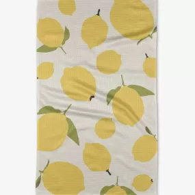 Geometry Sunny Lemons Tea Towel