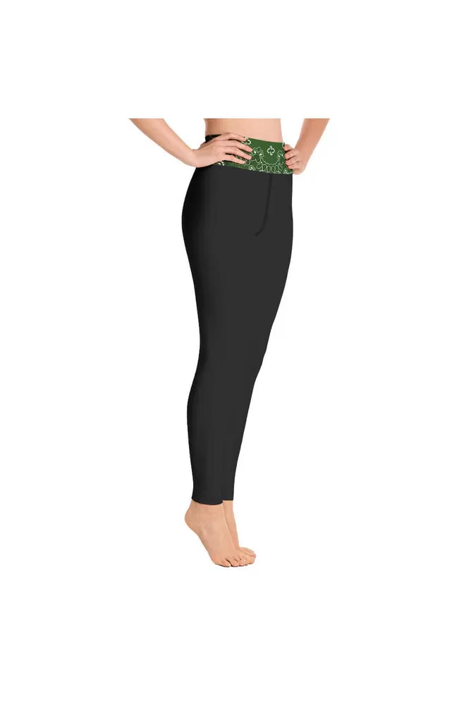 Green Bandana Yoga Leggings