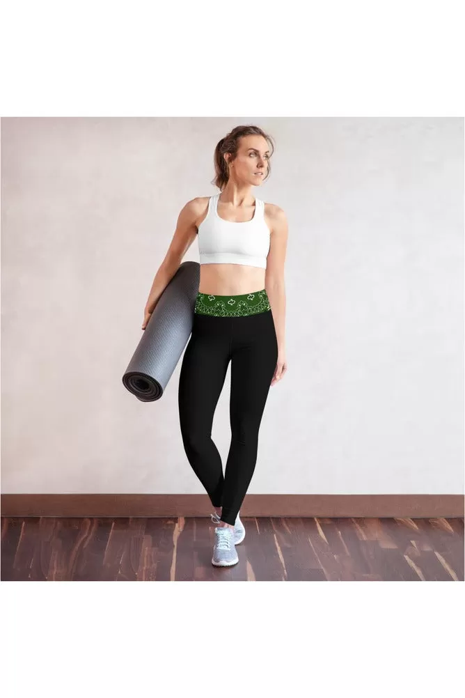 Green Bandana Yoga Leggings