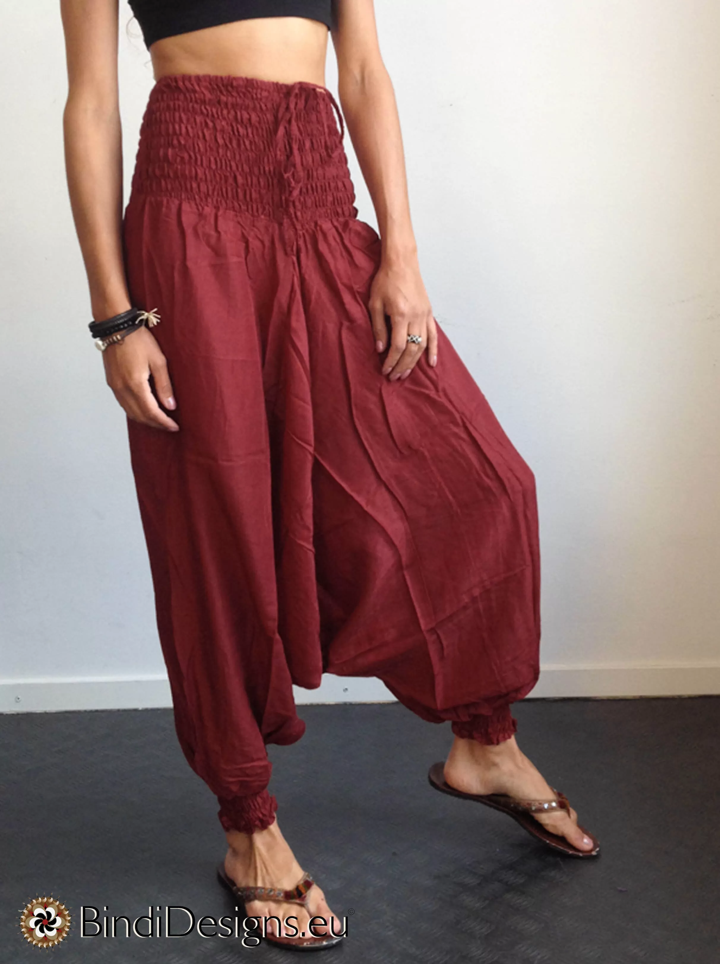 Harem Pants Dark Red