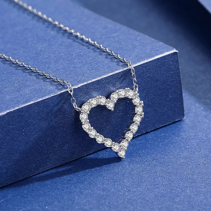 Heart Pendant Necklace in Sterling Silver