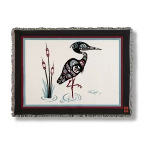 Heron Tapestry Throw Blanket