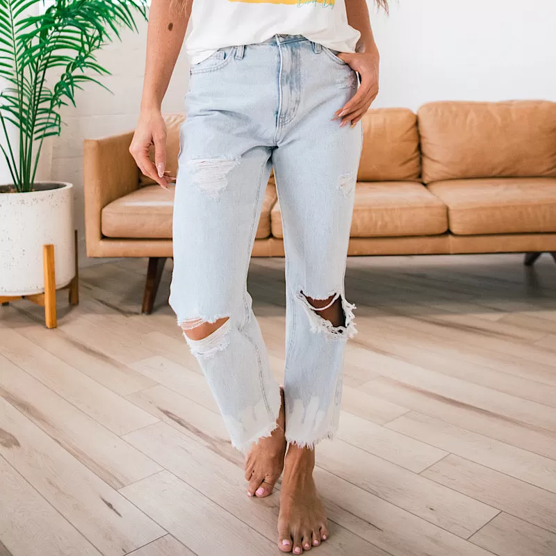 KanCan Hailey Distressed Bleached Jeans