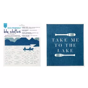 Lake Eco-Friendly blu Sponge Cloth- Set of 2