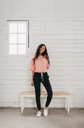 Lounge Loose Tee in Salmon