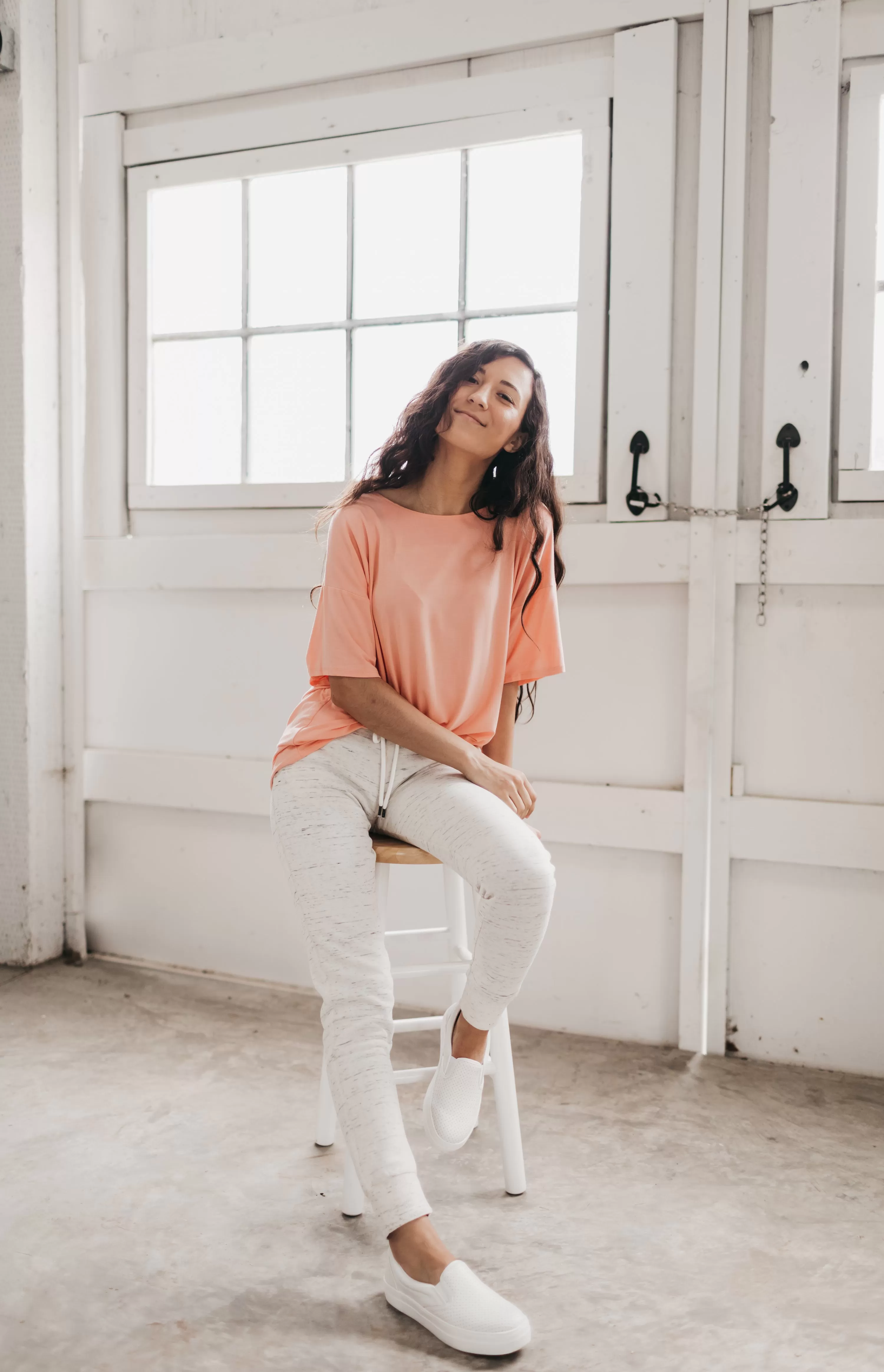 Lounge Loose Tee in Salmon