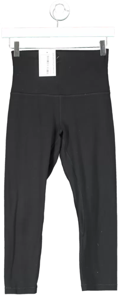 Lululemon Black High Rise Cropped Leggings UK S/M