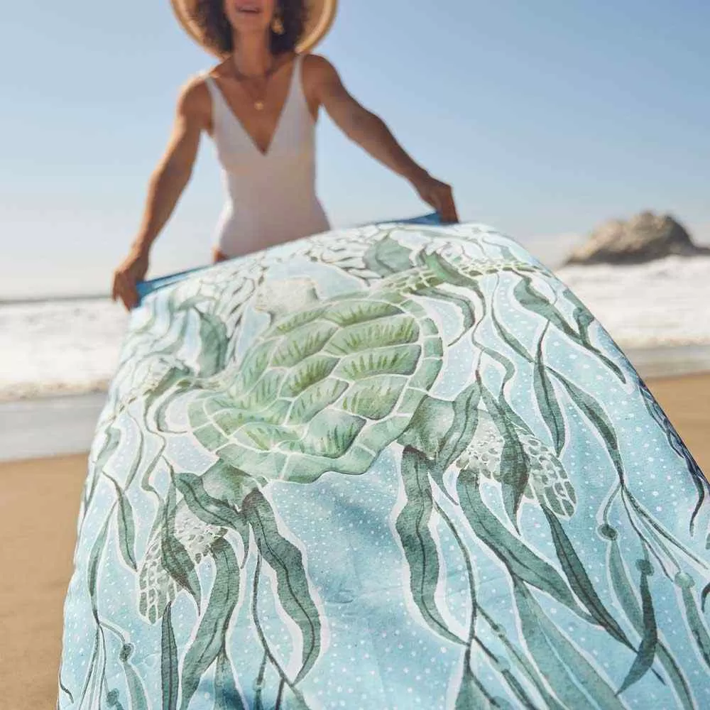 Marine Turtle Reversible Eco Beach Towel