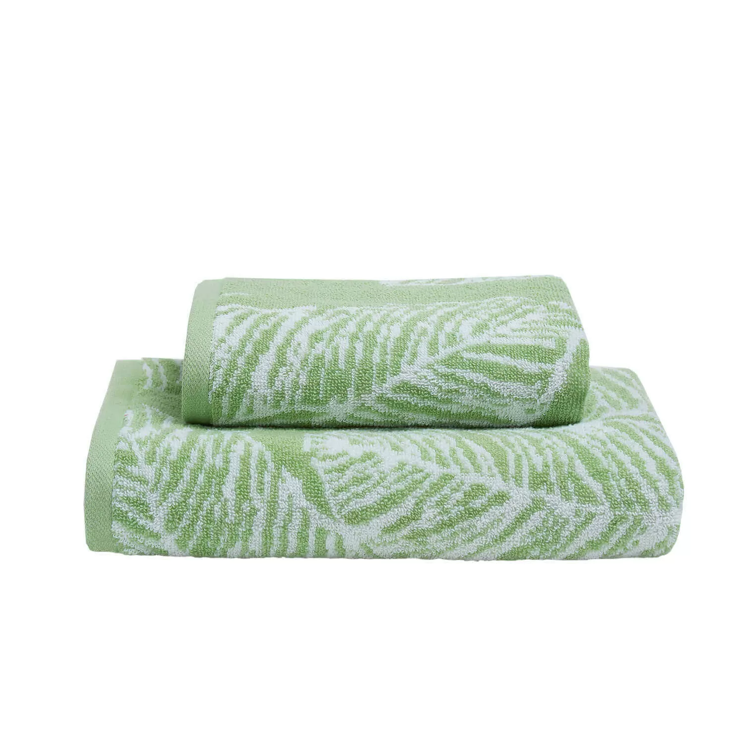 Matteo Jacquard Hand Towel - Khaki / Green