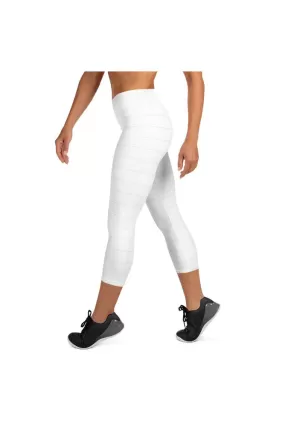 Micro Stripes Yoga Capri Leggings