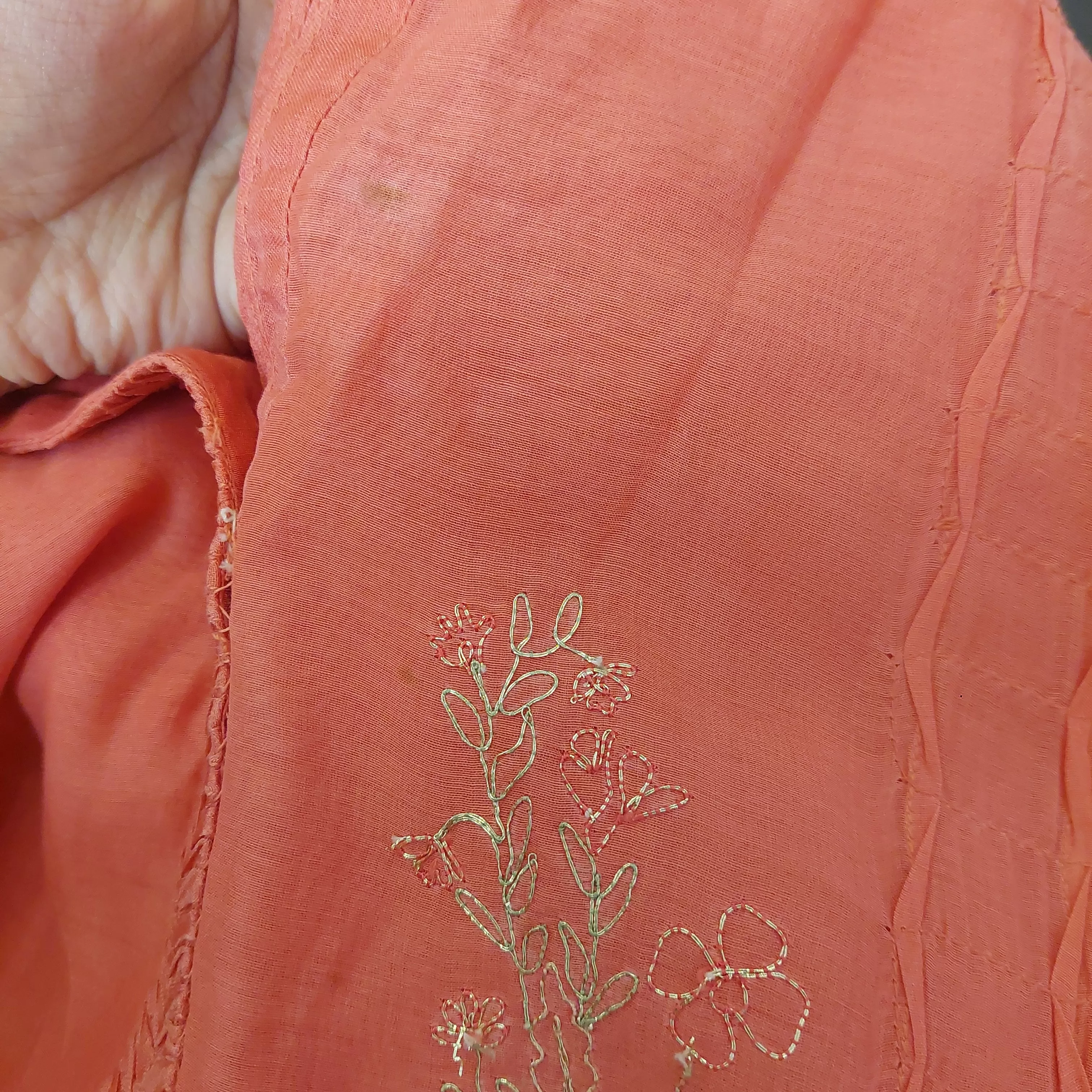 Miraka by Misha Lakhani Coral Embroidered Kurta | Pre Loved |