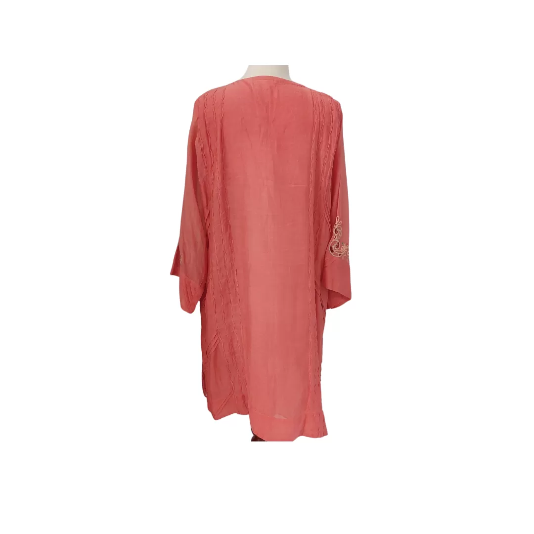 Miraka by Misha Lakhani Coral Embroidered Kurta | Pre Loved |