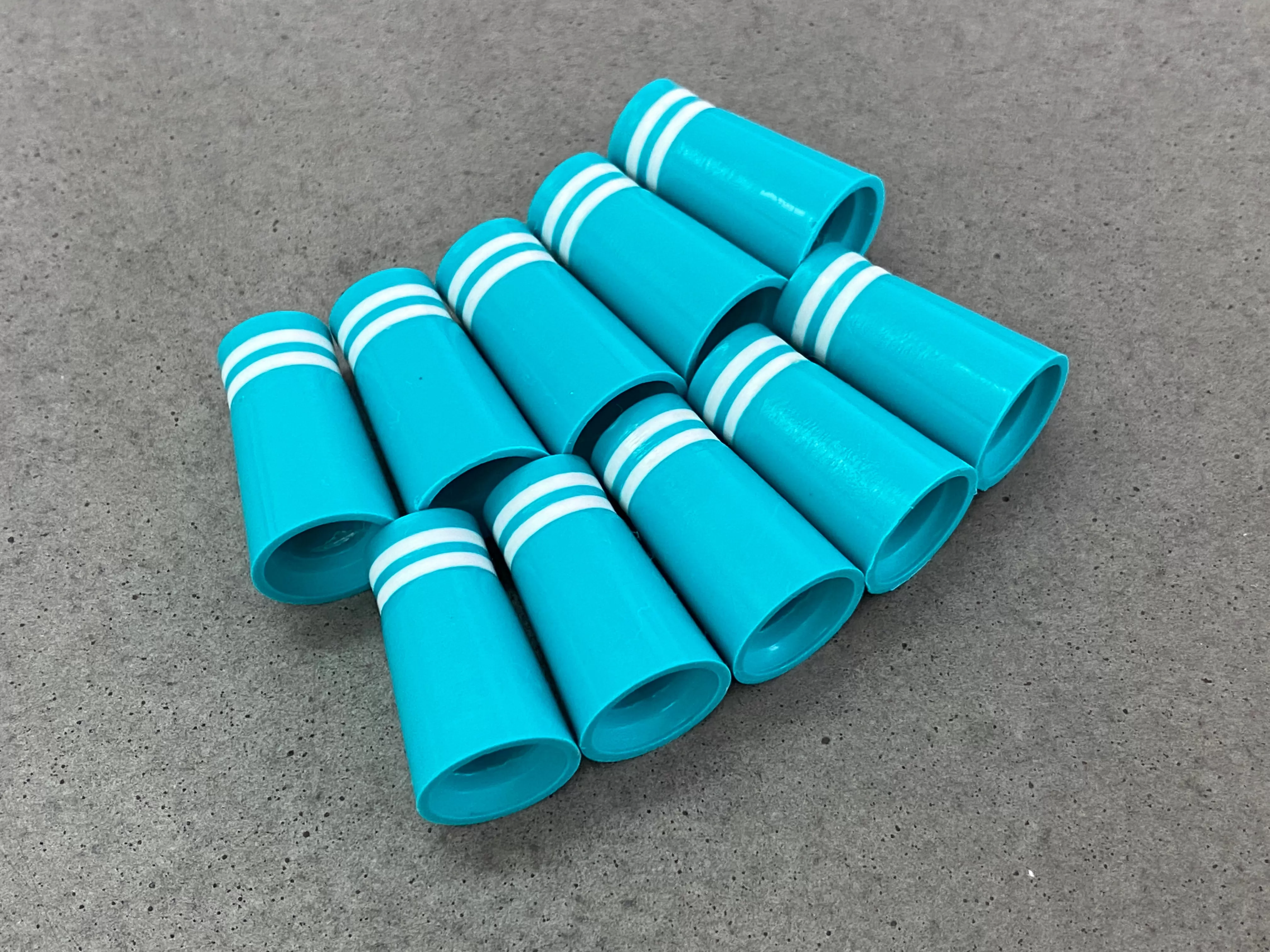 Miura Golf Baby Blade Ferrules Set of 10 Tiffany Blue with White Stripes