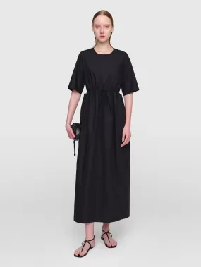 OHARA Paper Poplin Dress Black