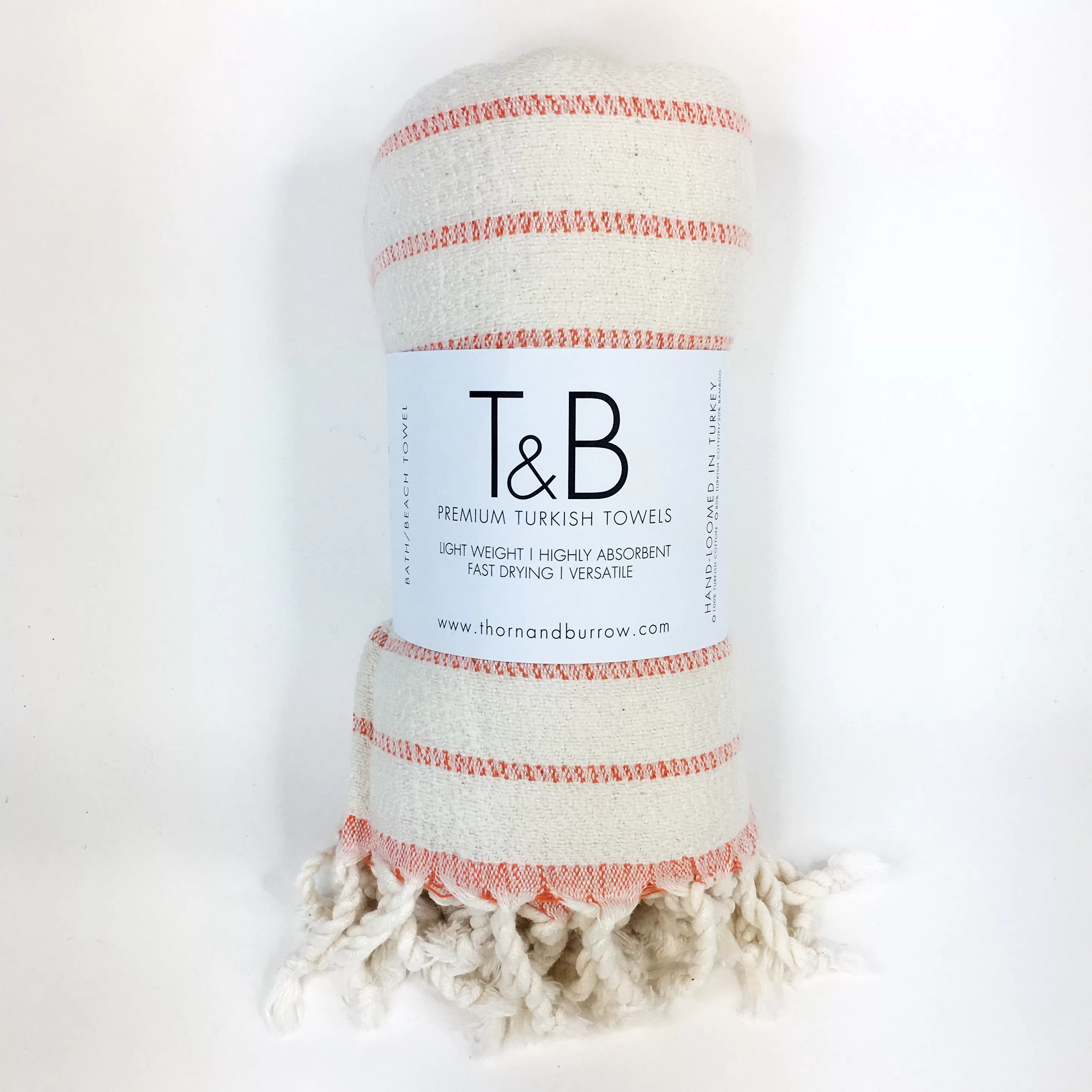 Orange Bamboo & Cotton Turkish Towel