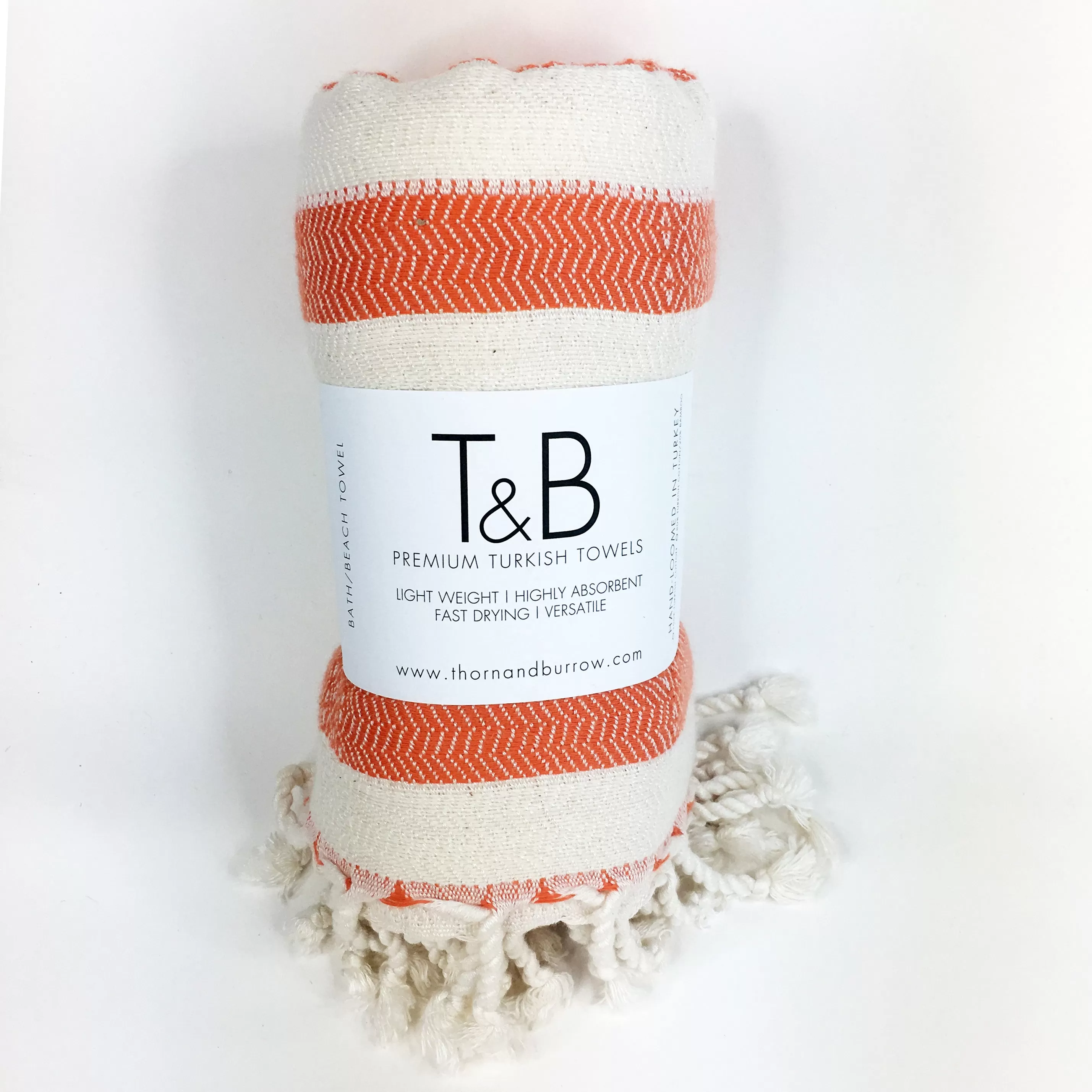 Orange Bamboo & Cotton Turkish Towel