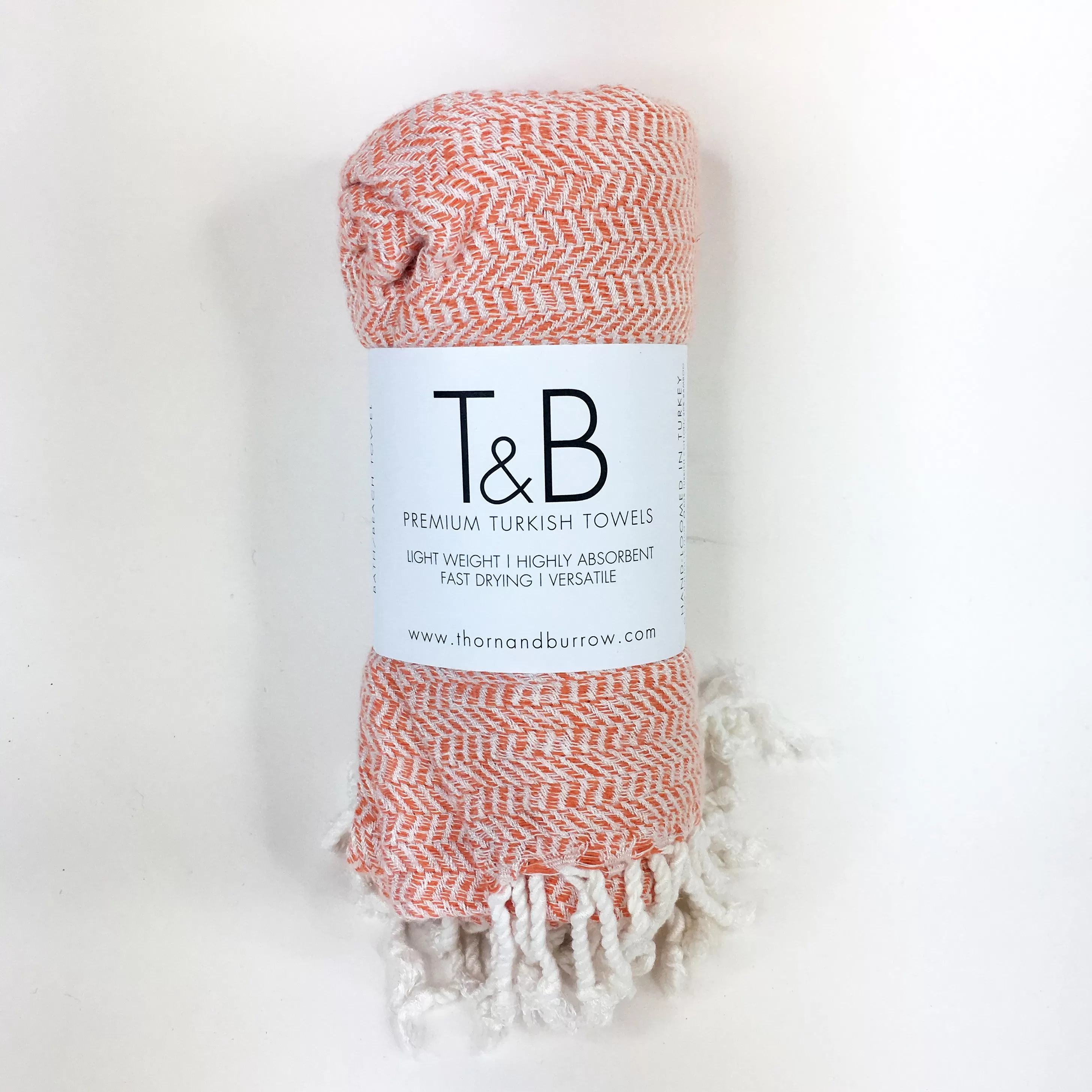 Orange Bamboo & Cotton Turkish Towel