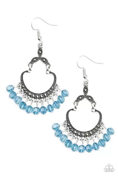 Paparazzi Accessories - Babe Alert #L27 - Blue Earrings