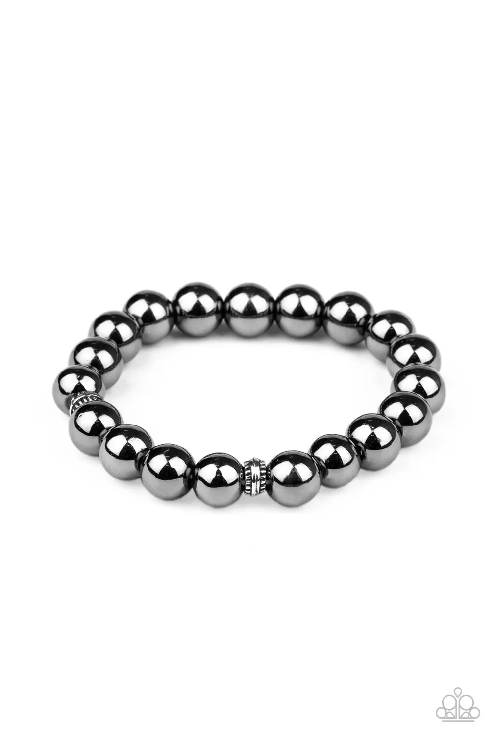 Paparazzi Bracelet ~ Resilience - Black Beads Stretchy Urban Bracelet