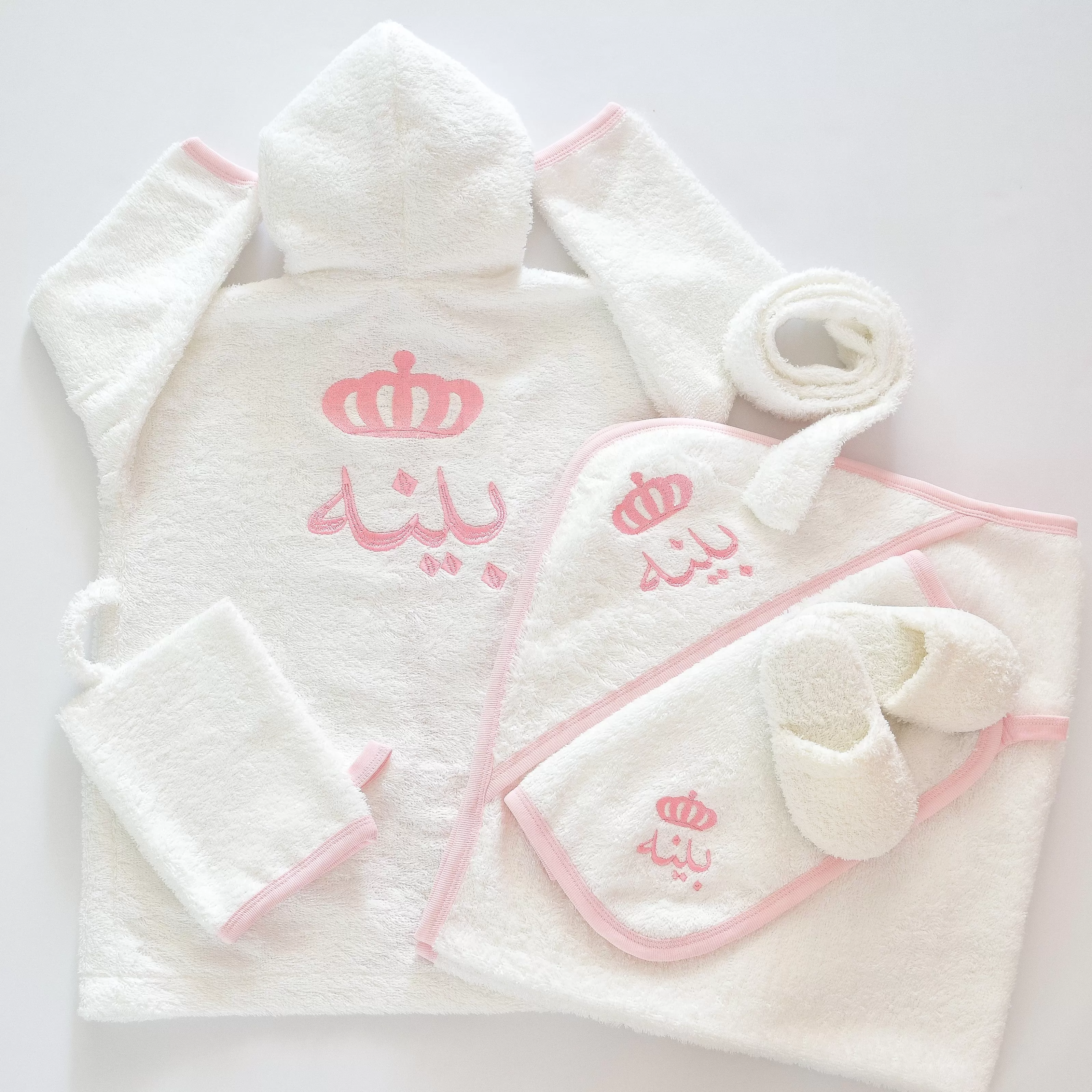 Personalised Princess Baby Girl Bathrobe Set